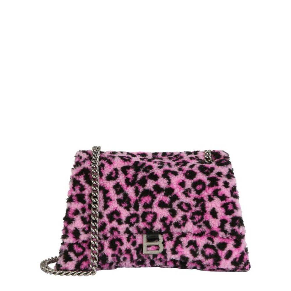 Balenciaga Crush Medium Chain Bag In Lepoard Print Womens